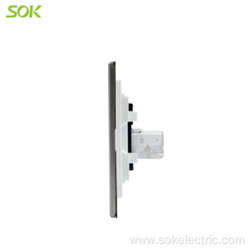 Stainless Steel TEL Socket Outlet 1 Gang